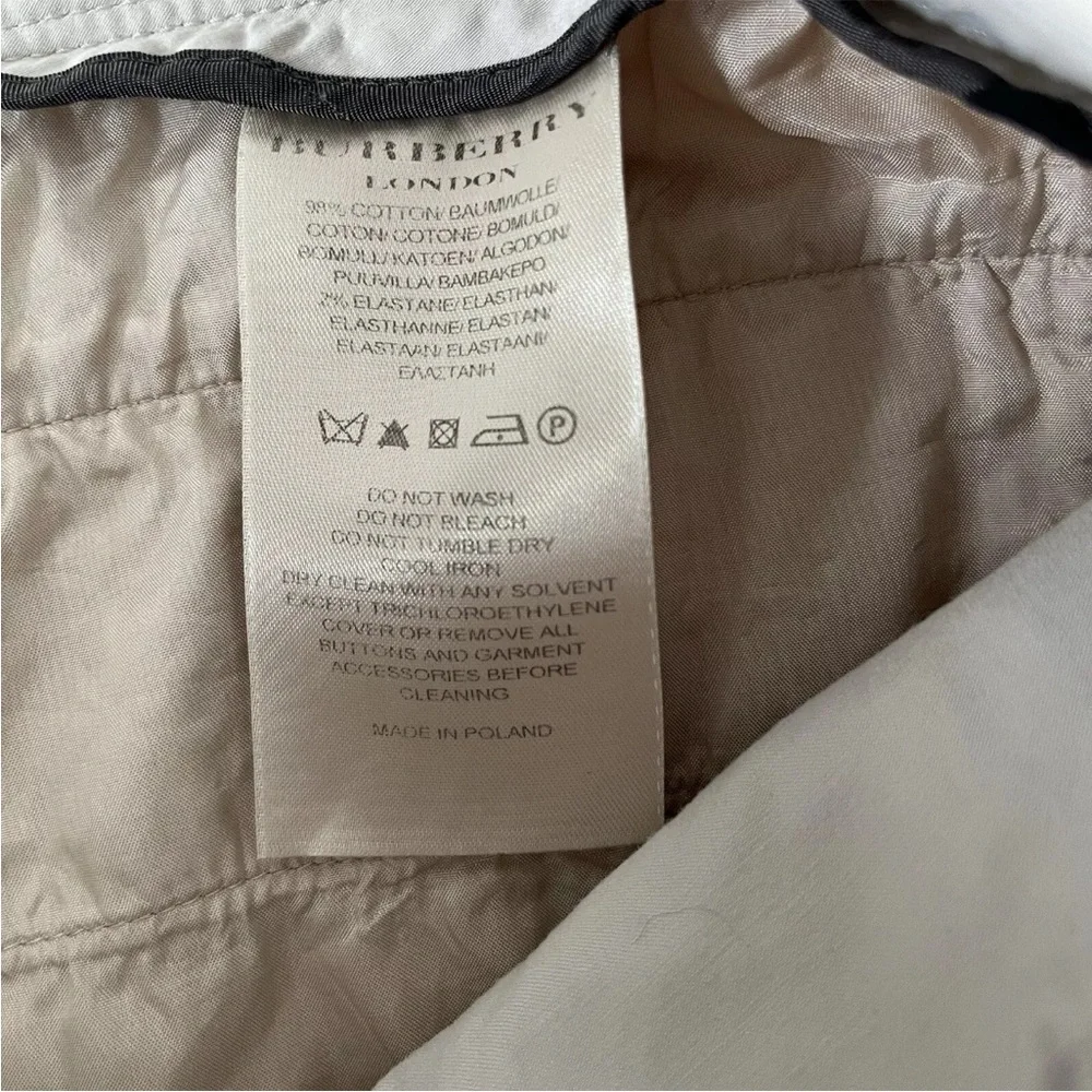 Burberry Y2K Cropped Capris Pants Beige cream Ivory Sz 6 *K5 - Picture 6 of 6